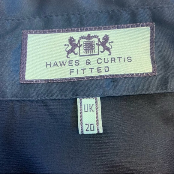 Hawes & Curtis Women's Navy Fitted Luxury Satin Blouse  Bow Sz US16/UK 20 - Picture 4 of 5